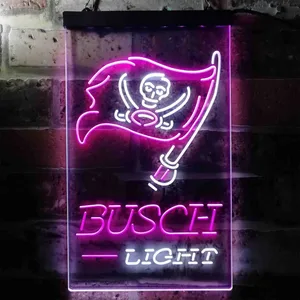 Tampa Bay Buccaneers Busch Light Neon-Like LED Sign