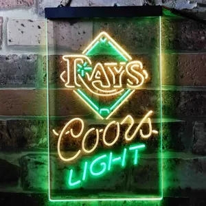 Tampa Bay Rays Coors Light Neon-Like LED Sign - Legacy Edition
