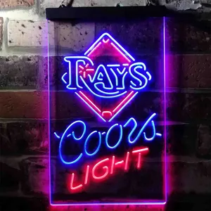 Tampa Bay Rays Coors Light Neon-Like LED Sign - Legacy Edition