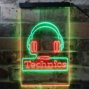 Technics Headphone Logo Neon-Like LED Sign