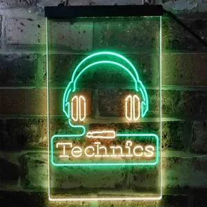 Technics Headphone Logo Neon-Like LED Sign