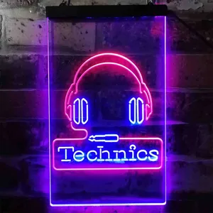 Technics Headphone Logo Neon-Like LED Sign