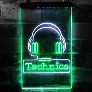 Technics Headphone Logo Neon-Like LED Sign