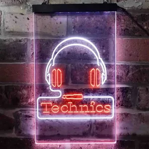 Technics Headphone Logo Neon-Like LED Sign