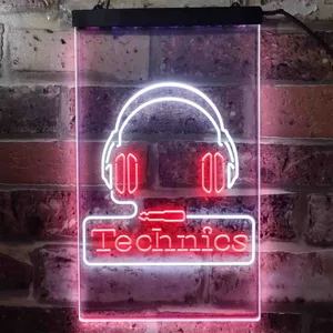 Technics Headphone Logo Neon-Like LED Sign