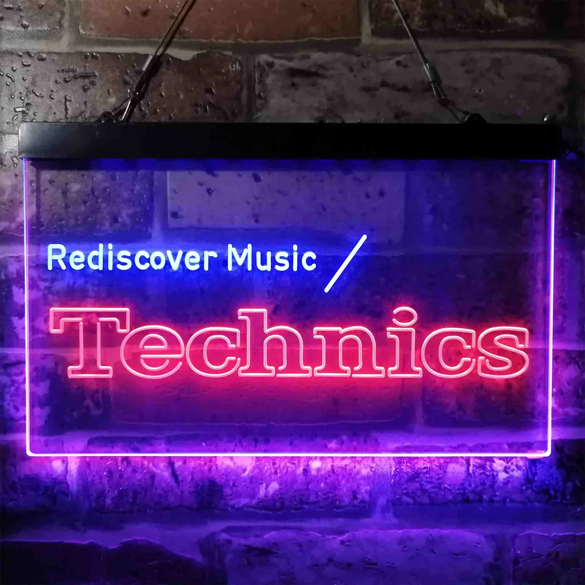 Technics Rediscover Music Neon-Like LED Sign