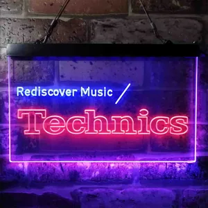 Technics Rediscover Music Neon-Like LED Sign