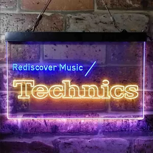 Technics Rediscover Music Neon-Like LED Sign