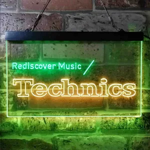 Technics Rediscover Music Neon-Like LED Sign