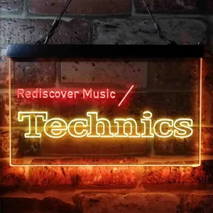 Technics Rediscover Music Neon-Like LED Sign
