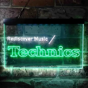 Technics Rediscover Music Neon-Like LED Sign