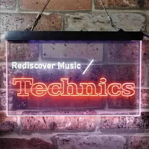 Technics Rediscover Music Neon-Like LED Sign