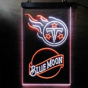 Tennessee Titans Blue Moon Neon-Like LED Sign