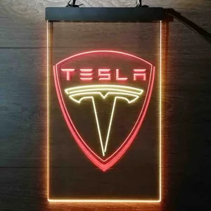 Tesla Logo Neon-Like LED Sign