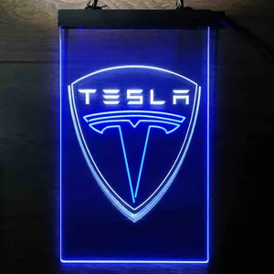 Tesla Logo Neon-Like LED Sign