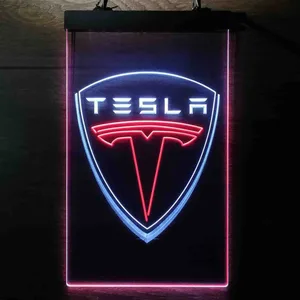 Tesla Logo Neon-Like LED Sign