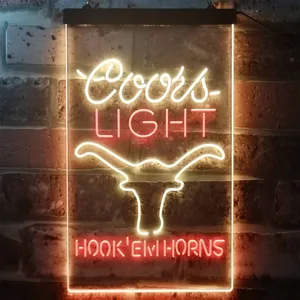Texas Longhorns Coors Light Neon-Like LED Sign