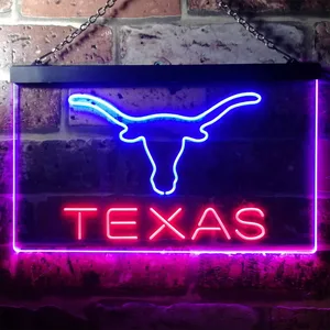 Texas Longhorns Logo 1 Neon-Like LED Sign