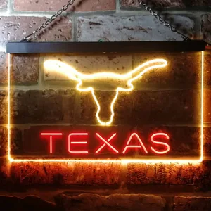 Texas Longhorns Logo 1 Neon-Like LED Sign