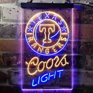 Texas Rangers Coors Light Neon-Like LED Sign