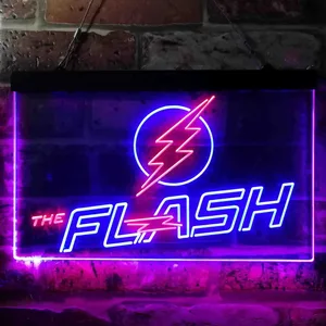 The Flash Logo Neon-Like LED Sign