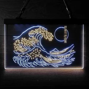 The Great Wave Off Kanagawa Neon-Like LED Sign