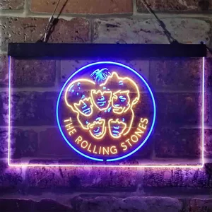 The Rolling Stones Faces Neon-Like LED Sign