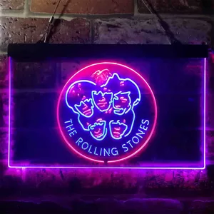 The Rolling Stones Faces Neon-Like LED Sign