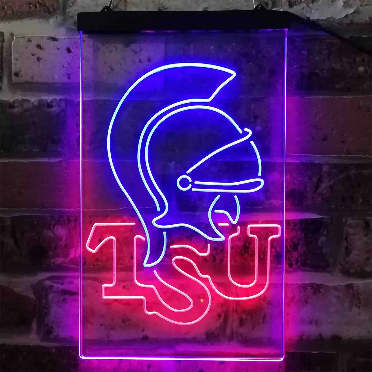 Troy Trojans Logo Neon-Like LED Sign