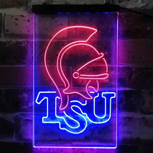 Troy Trojans Logo Neon-Like LED Sign