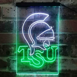Troy Trojans Logo Neon-Like LED Sign