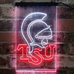 Troy Trojans Logo Neon-Like LED Sign