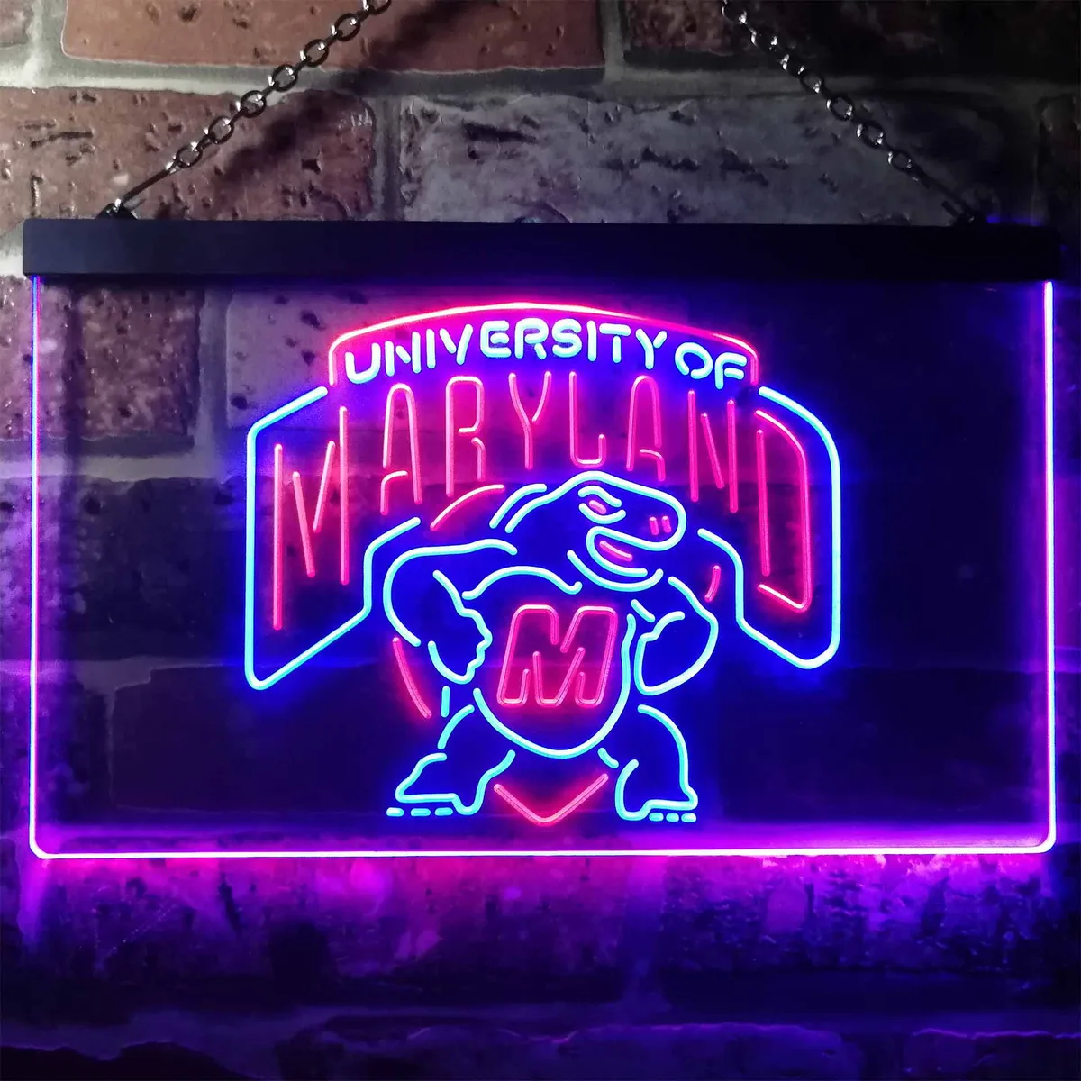 University of Maryland Terrapins Logo Neon-Like LED Sign