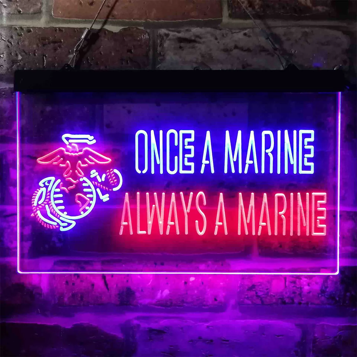 US Marine Corps Once A Marine Neon-Like LED Sign