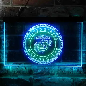 US Marine Corps Trademark Neon-Like LED Sign