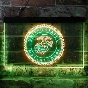 US Marine Corps Trademark Neon-Like LED Sign