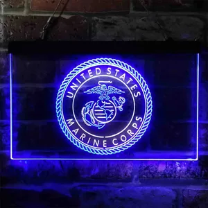 US Marine Corps Trademark Neon-Like LED Sign