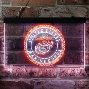 US Marine Corps Trademark Neon-Like LED Sign