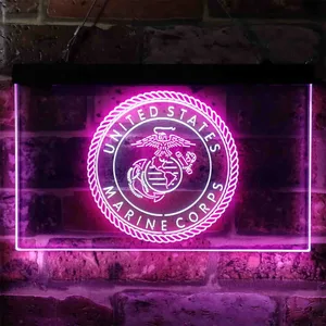 US Marine Corps Trademark Neon-Like LED Sign