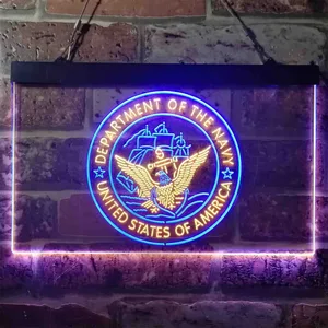 US Navy Logo Neon-Like LED Sign