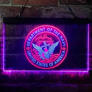 US Navy Logo Neon-Like LED Sign