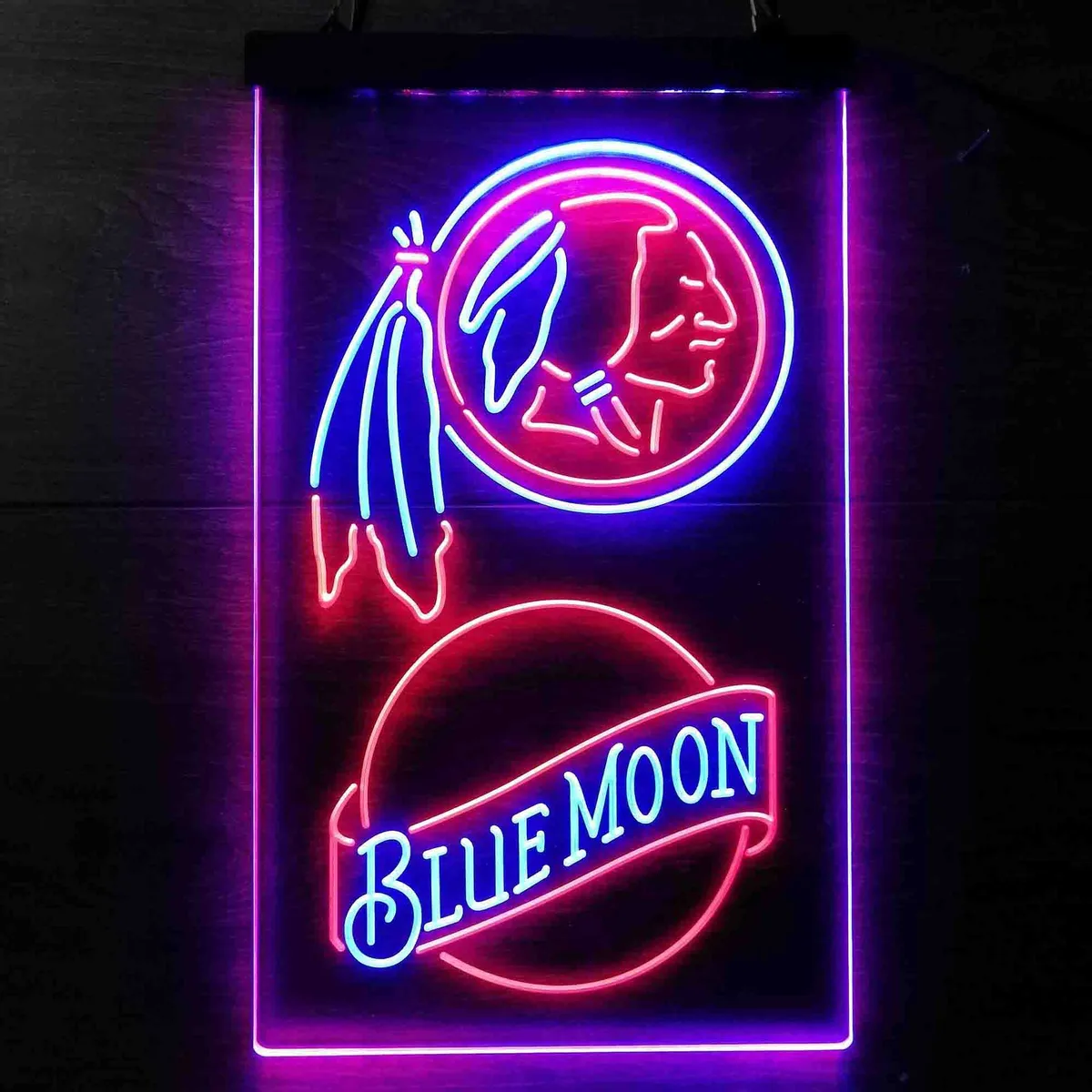 Washington Football Team Blue Moon Neon-Like LED Sign - Legacy Edition