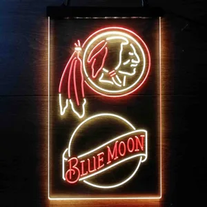 Washington Football Team Blue Moon Neon-Like LED Sign - Legacy Edition