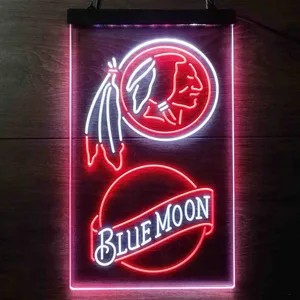 Washington Football Team Blue Moon Neon-Like LED Sign - Legacy Edition