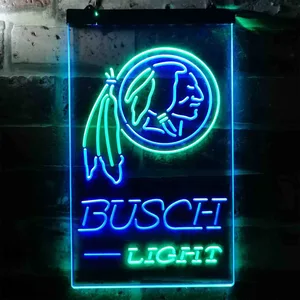Washington Football Team Busch Light Neon-Like LED Sign