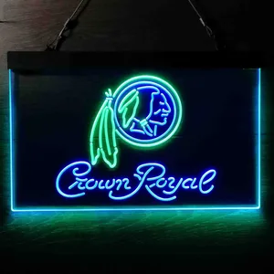 Washington Football Team Crown Royal Neon-Like LED Sign - Legacy Edition