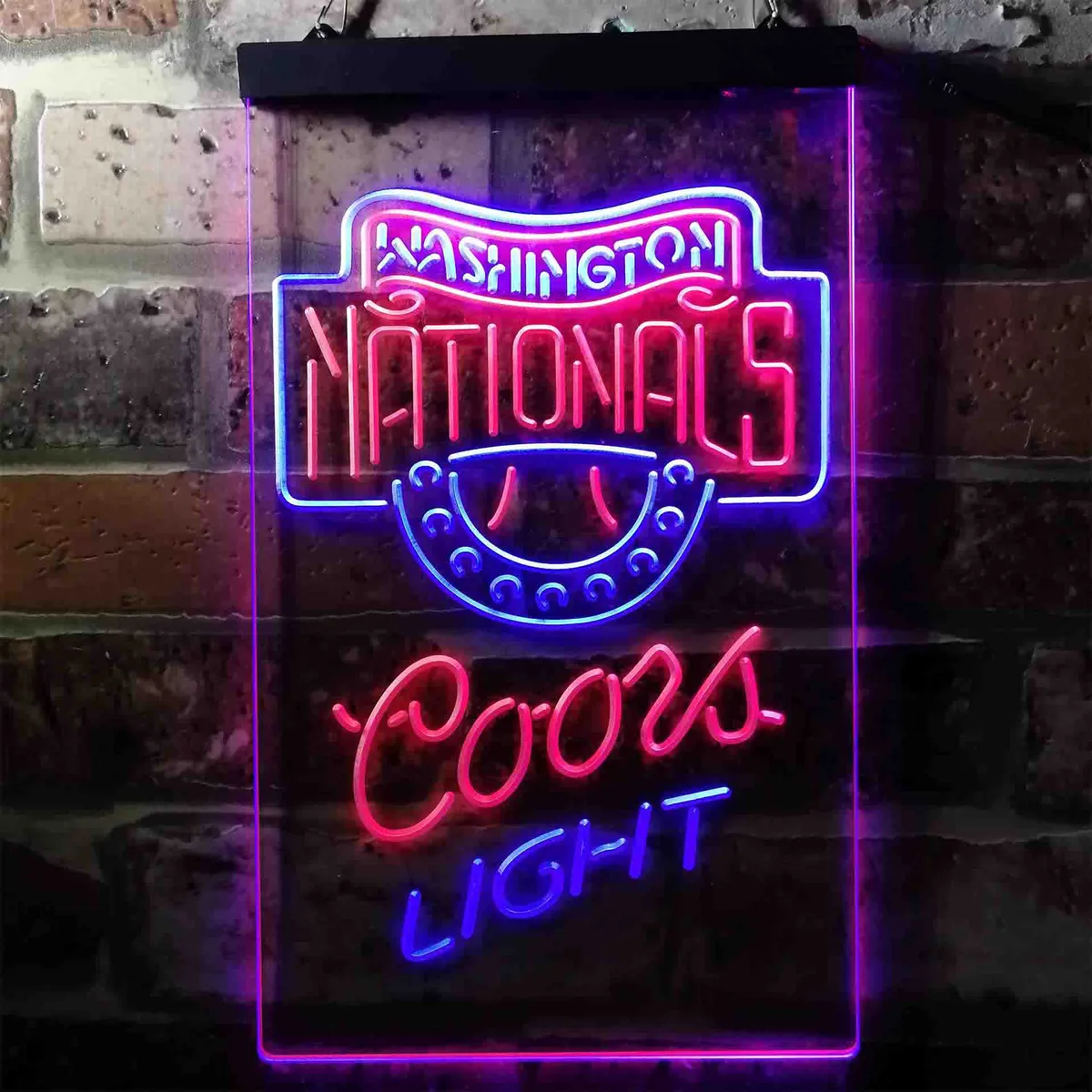 Washington Nationals Coors Light Neon-Like LED Sign - Legacy Edition
