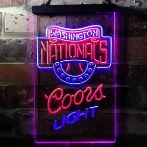 Washington Nationals Coors Light Neon-Like LED Sign - Legacy Edition