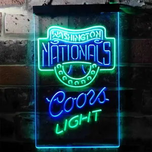 Washington Nationals Coors Light Neon-Like LED Sign - Legacy Edition