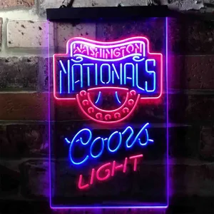 Washington Nationals Coors Light Neon-Like LED Sign - Legacy Edition